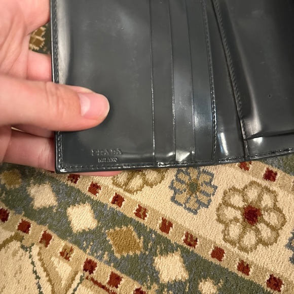 Prada Charcoal Patent Leather Wallet - Picture 7 of 8